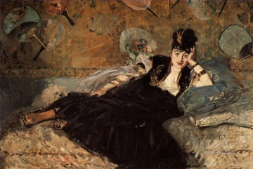  Manet Lienzo - Mujer con abanico Realismo Impresionismo Edouard Manet